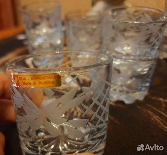 Рюмки пр. Гусь Хрустальный, резной рисунок, за все