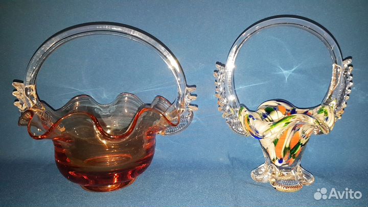 Ваза-корзина для конфет. Стекло