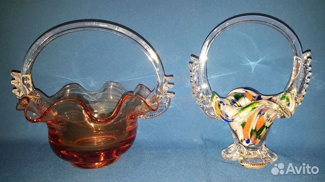 Ваза-корзина для конфет. Стекло