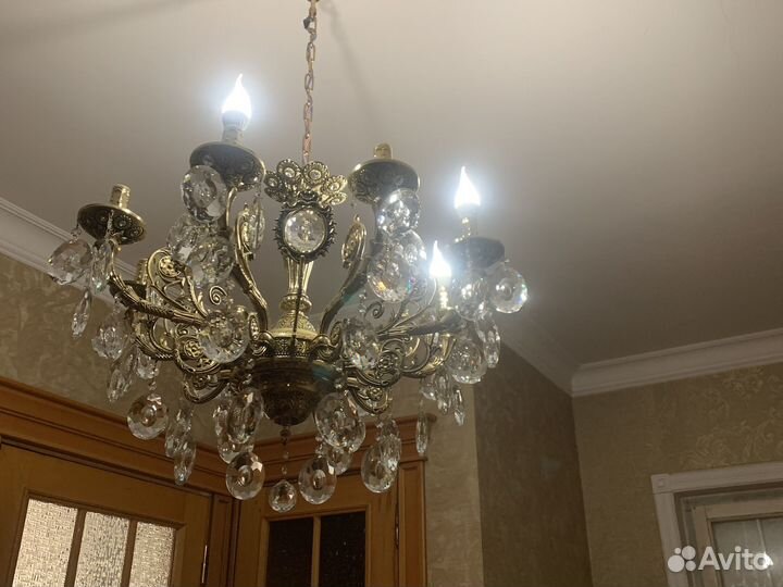 Люстра бронзовая бу