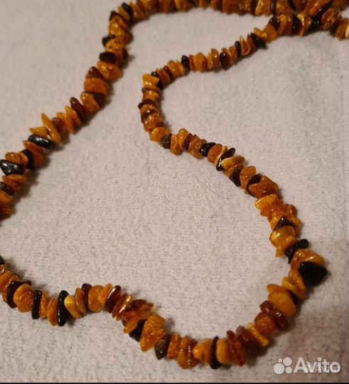 Бусы янтарные