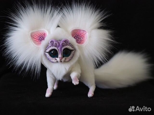 Котенок в смешанной технике ручной работы