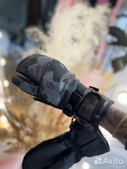 Варежки унисекс зимние камуфляж