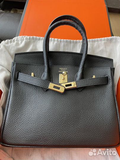 Сумка hermes birkin 25 togo noir gold