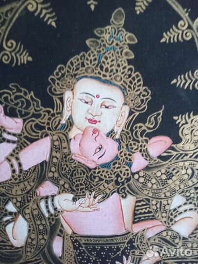 Тханка Ваджрасатва в союзе