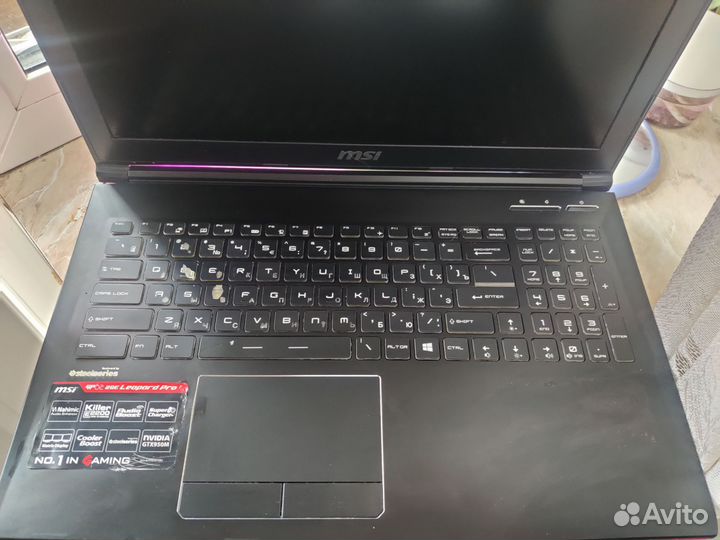 Игровой ноутбук msi gp62