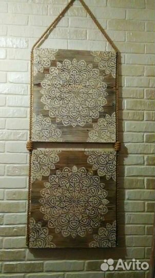 Деревянное пано в эко стиле