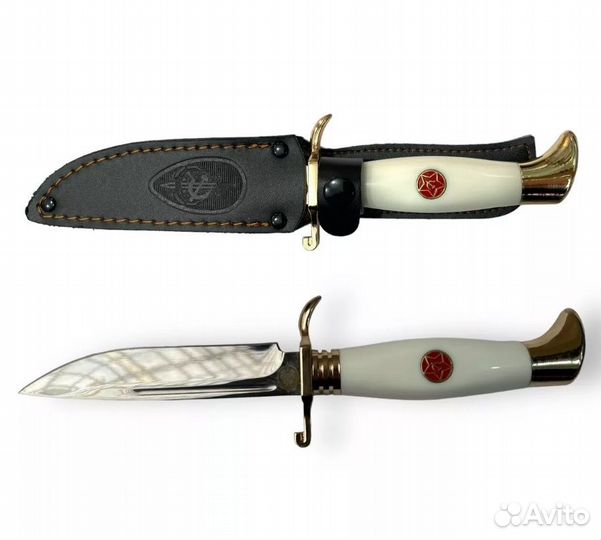 Финка нквд ст95х18, чехол кожа, новый