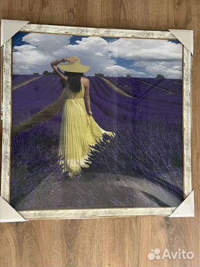Картина Велюр 70*70 «На лавандовом поле»