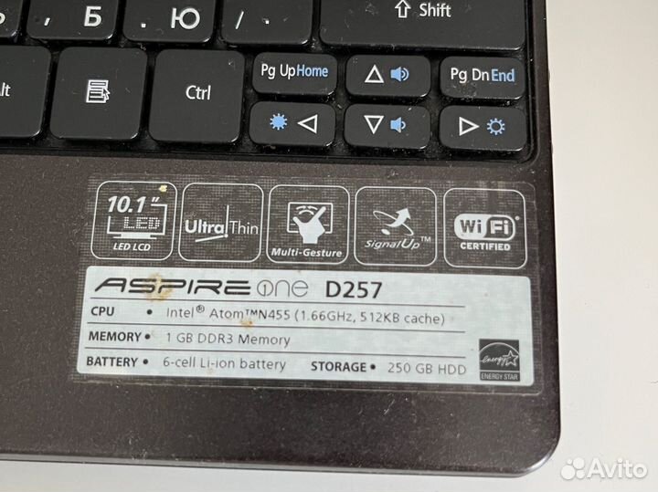 Acer aspire one d257 ноутбук