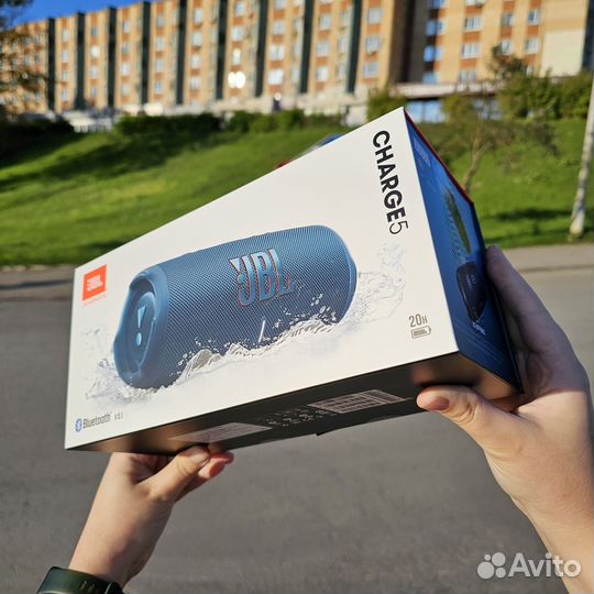 Колонка JBL Charge 5 синяя. Новая, оригинал