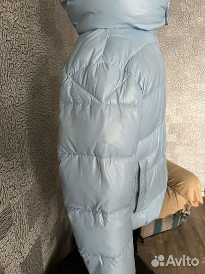 Зимняя куртка moncler голубая