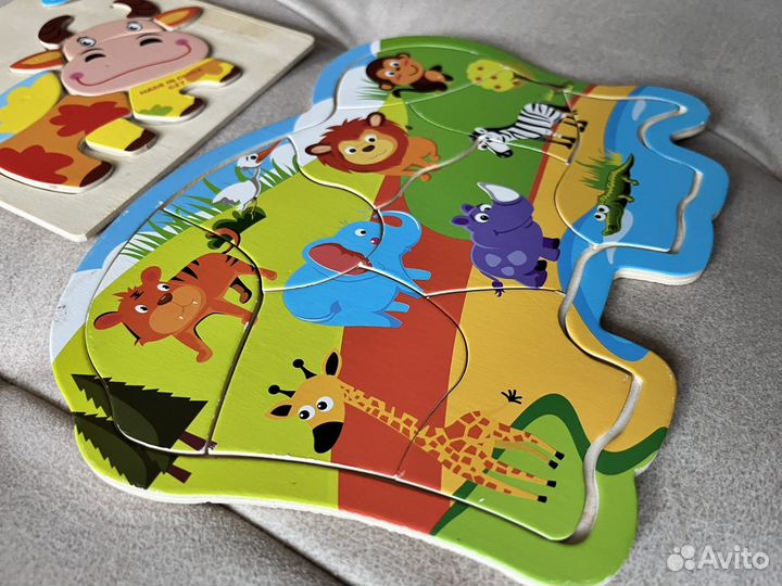 Деревянные пазлы для малышей