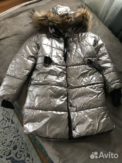 Пуховик зимний детский для девочек