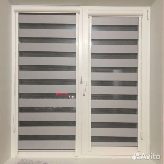 Кассетные рулонные шторы день ночь с гарантией