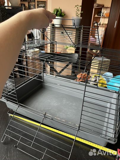 Клетка с домиком и гамаками для грызунов