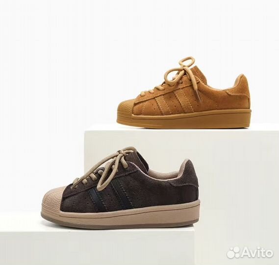 Adidas Superstar замша детские