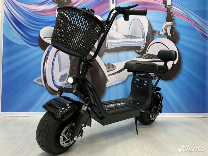 Электроскутер Wolong C1 PRO 1000W 13Ah