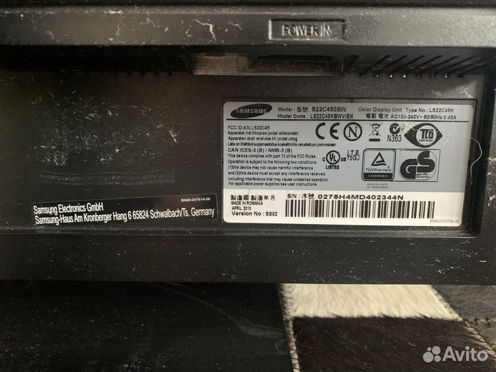 Монитор Samsung s22c450bw