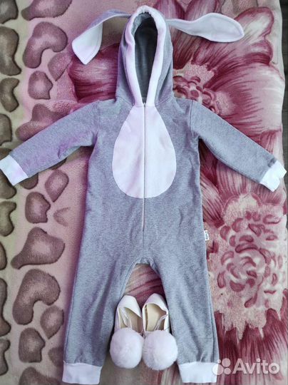 Новогодний костюм зайчика на 2 года