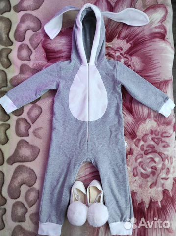 Новогодний костюм зайчика на 2 года