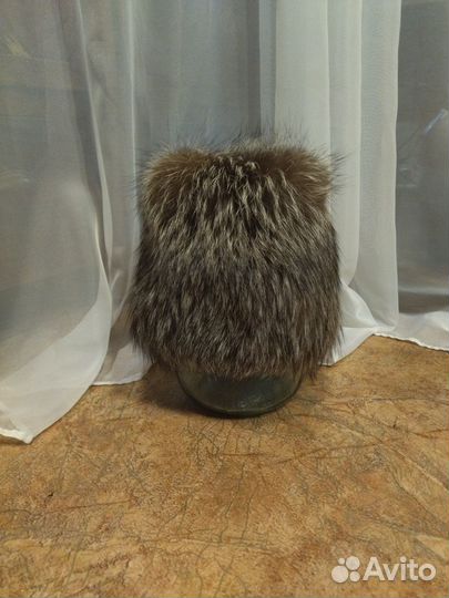 Шапка зимняя меховая женская чернобурка