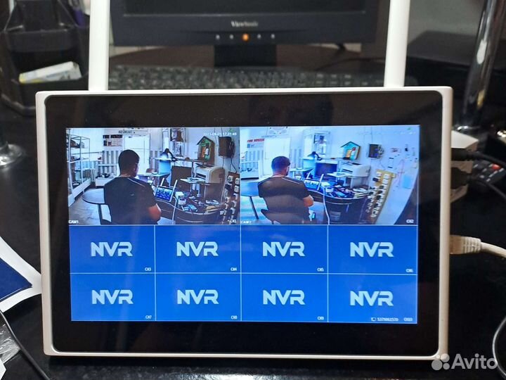 Ip видеорегистратор с монитором Wifi на 10 камер