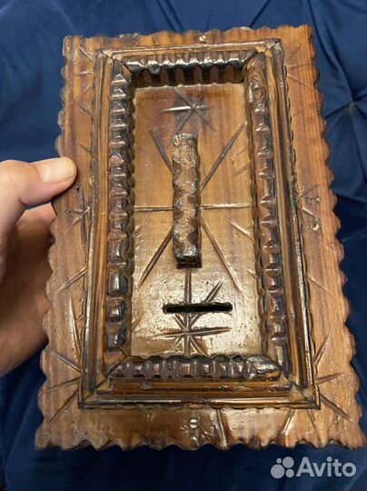 Шкатулка- копилка деревянная СССР