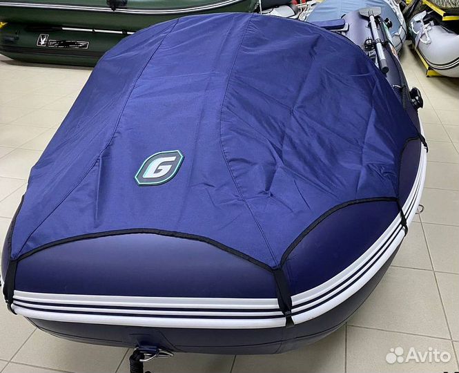 Надувная лодка gladiator E380 AIR С нднд темно-син