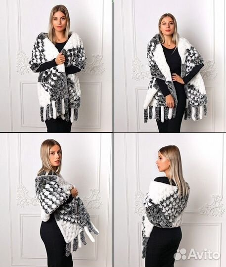 Палантин меховой новый