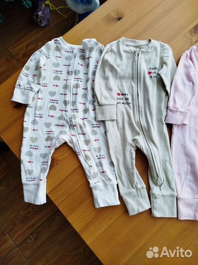 Вещи для девочки слипы 62-68 см