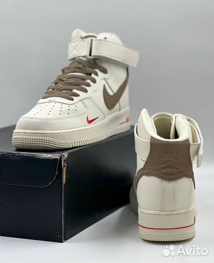 Nike Air Force 1 High white brown