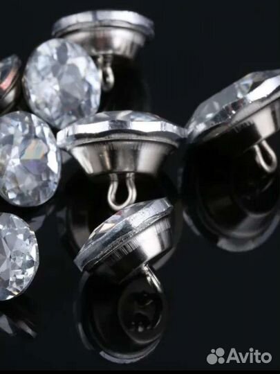 Мебельные пуговицы стразы
