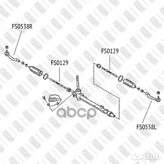 Наконечник рулевой правый Nissan Qashqa/X-Trail