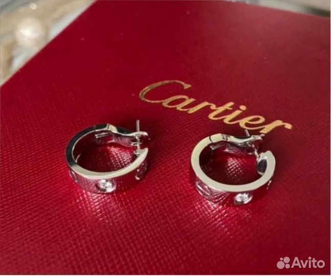 Серьги из белого золота