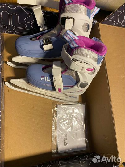 Коньки раздвижные ледовые Fila размер 26-30