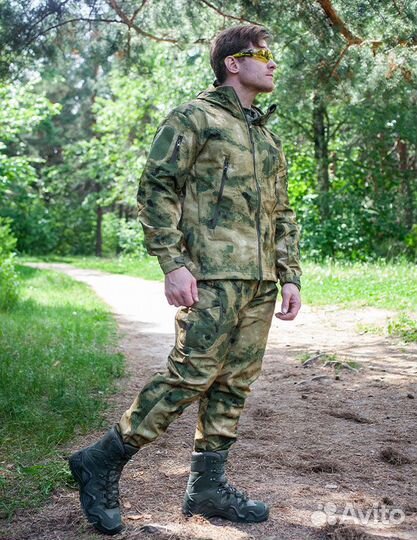 Тактический костюм softshell мох, олива, мультикам