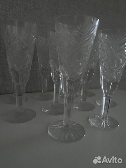 Хрустальные рюмки на ножке СССР