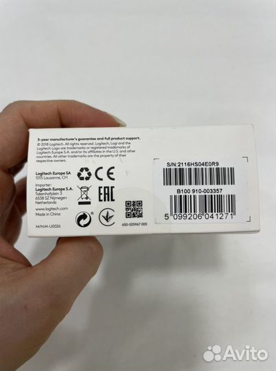 Мышь logitech b100 новая