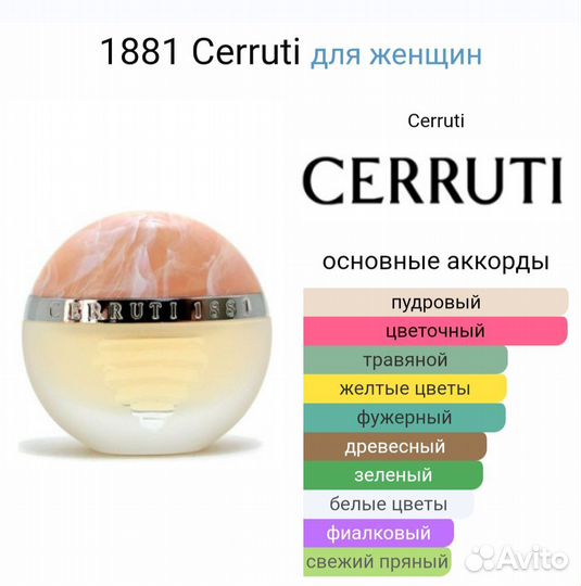 Cerruti 1881 парфюм