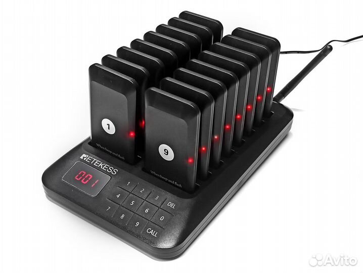 Система вызова на 16 пейджеров для фаст-фуда