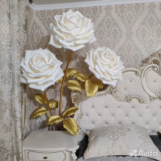 Торшер роза из изолона