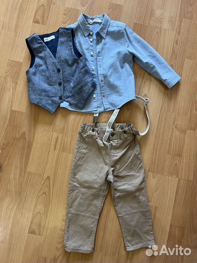 Жилет рубашка брюки H&M 3-4 года