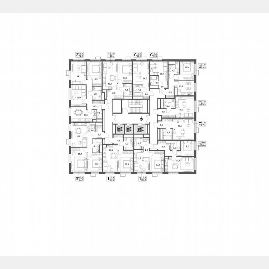 Квартира-студия, 27,7 м², 17/25 эт.