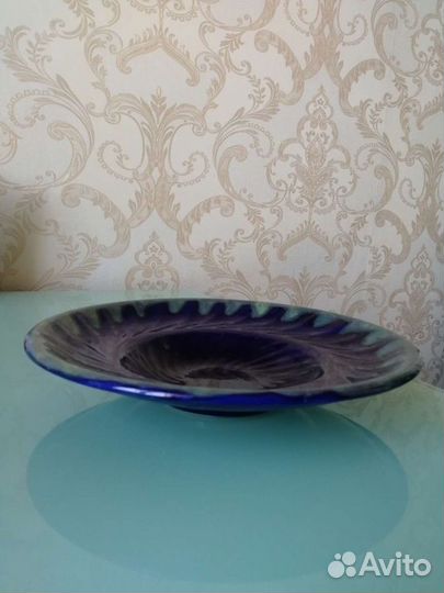 Блюдо зик, Конаково, СССР, cobalt