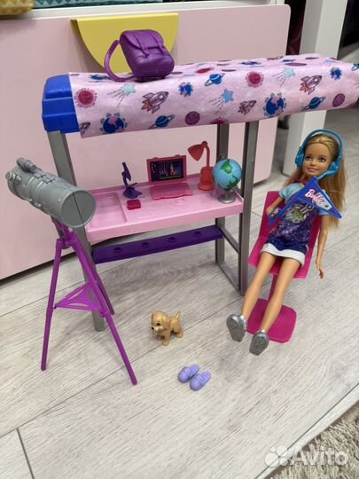 Домик барби с 2 куклами и игровой набор стейси