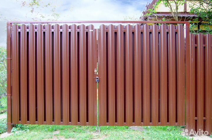 Штакетник Круглый фигурный 0,5 Satin RAL 9006 бело-алюминиевый, 1.00 м