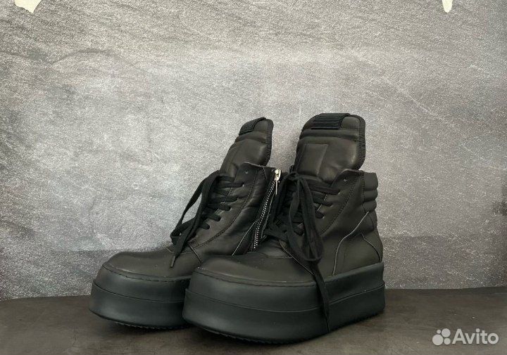 Rick owens geobasket triple black высокие