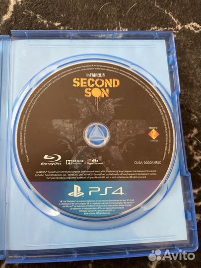 Диск на ps4 Второй сын