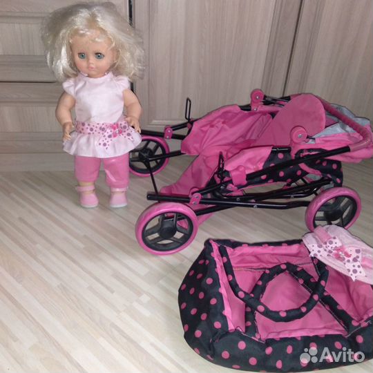 Коляска для куклы +кукла+